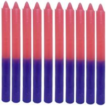 Aib vela palito tradicional bicolor kilo 18cm rosa e roxa Aib vela palito tradicional bicolor kilo 18cm rosa e roxa