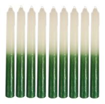 Aib vela palito tradicional bicolor verde e branca maço c/ 8un 17cm Aib vela palito tradicional bicolor verde e branca maço c/ 8un 17cm