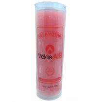 Aib vela pvc 7 dias rosa 14cm 220g votiva anti chama - un