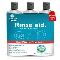 Aid de enxágue para lava-louças Nature Clean, sem manchas, pacote x3 de 250 ml Aid de enxágue para lava-louças Nature Clean, sem manchas, pacote x3 de 250 ml