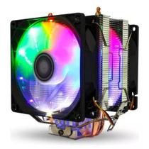 Air Cooler Fan Duplo Para Processador Intel Amd Led Rgb Tdp 130w Lga 1700 2011 Xeon X79 X99 X299 - DEX