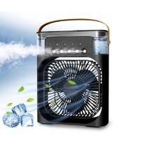 Air Cooler Fan Umidificador Ventilador de Mesa 3 Velocidades Led Portátil Filtro Perfumante