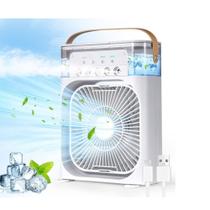 Air Cooler Fan Ventilador Portátil 3 Velocidades C/ Led Filtro Perfumante Ar Gelado - EMB-UTILIT