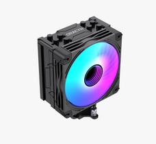 Air Cooler Fan Ventoinha de Rolamento para Processador RGB CPU Oracyn Preto 4 Heatpipes 220W TDP 120mm LGA2011 Intel Amd