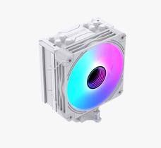 Air Cooler Fan Ventoinha RGB para Processador CPU Oracyn Branco 4 Heatpipes 220W TDP 120mm LGA2011 Intel Amd