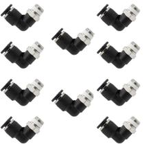 Air Fittings Jienk Male Elbow 1/4 Tube OD x 1/8 NPT Thread x10 Air Fittings Jienk Male Elbow 1/4 Tube OD x 1/8 NPT Thread x10