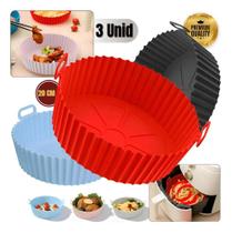 Air Fry Micro-Ondas 3 Forma Silicone Reutilizavel Protetor M