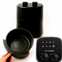 Air Fryer 1200W Com Timer Ajustável Grelha Removível E Controle De Temperatura