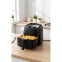 Air Fryer 9L 2000W Cesto Quadrado Preto - Cozinha Saudável e