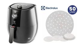 Air Fryer Electrolux 4L Cinza (EAF30) + Protetor Antiaderente Electrolux Air Fryer 50 Unidades