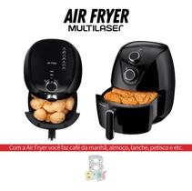 Air Fryer Fritadeira Elétrica S/ Óleo Multilaser Panela 4L 110/127V 1500W Prática Saudáveis Rápida