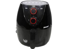 Air Fryer Fritadeira Elétrica Sem Óleo Amvox 4,5L Voltagem 110V Termostato Ajustável Preto 1400W