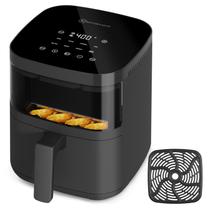 Air Fryer Kitchen Elite 4L com janela 8 predefinições 1550W cinza Air Fryer Kitchen Elite 4L com janela 8 predefinições 1550W cinza