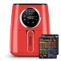 Air Fryer KOOC 4,5L - Fritadeira Elétrica com Forno Quente (Vermelho)