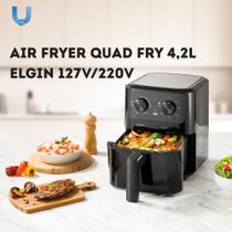 Air fryer Quad Fry 4,2L Elgin 127V 220V Fritadeira Cuba Quadrada Alta Perfomance Envio Rápido Nota