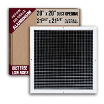 Air Grille Handua Aluminium Eggcrate 20x20cm branca à prova de ferrugem