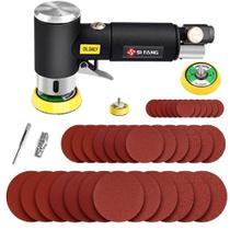 Air Sander SI FANG Mini Orbital Pneumático com Discos de Lixar