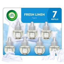Air Wick Plug in, refil de óleo perfumado, linho fresco, pacote com 7