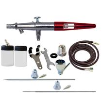 Airbrush Paasche Double Action Siphon Feed VL com cabeças de pulverização