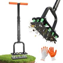 Aireador de gramado SakerPlus com pontas de aço, 15 hastes, retorno automático Aireador de gramado SakerPlus com pontas de aço, 15 hastes, retorno automático
