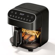 Airfryer de Vidro de 5 Quartos, Cesto de Vidro Borossilicato Alto Não Tóxico e Sem Revestimento, Fritadeira com Tigela Transparente, 8 Modos Pré-Definidos, Livre de PTFE/PFAS, Livre de BPA, Lavável na Lava-Louças, Preto Airfryer de Vidro de 5 Quartos, Cesto de Vidro Borossilicato Alto Não Tóxico e Sem Revestimento, Fritadeira com Tigela Transparente, 8 Modos Pré-Definidos, Livre de PTFE/PFAS, Livre de BPA, Lavável na Lava-Louças, Preto