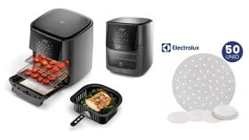 Airfryer Oven Electrolux 12L Eaf90 127v + Protetor Antiaderente Electrolux Air Fryer Kit 50 Unid