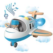 Airplane Toy Wanborns Kids Mini Airliner com som e luz