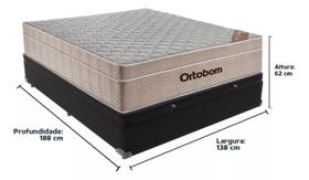 Airtech Colchão Ortobom Casal com Baú Preto 138cm Airtech Colchão Ortobom Casal com Baú Preto 138cm