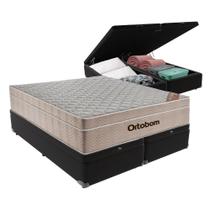 Airtech Ortobom Queen Com Baú Preto 158cm Springpocket Airtech Ortobom Queen Com Baú Preto 158cm Springpocket