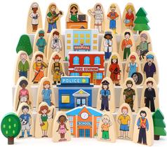 Ajudantes comunitários de madeira Pretend Play Toys Atoylink 36 unidades
