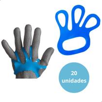 Ajustador Fixador Luva de Malha de Aço Azul 20 unidades