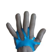 Ajustador Para Luva de Malha de Aço Azul Açougue Frigorífico Ajustador Para Luva de Malha de Aço Azul Açougue Frigorífico