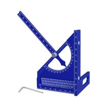 Ajustável 180 graus Esquadro Métrico Para Marcenaria, Transferidor De Alumínio, Régua Triangular Em