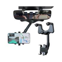 Ajustável 360 graus Suporte Retrátil Para Telefone No Retrovisor Do Carro, Montagem Móvel, Clip De Ajustável 360 graus Suporte Retrátil Para Telefone No Retrovisor Do Carro, Montagem Móvel, Clip De