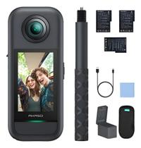Akaso Câmera De Ação 360 5,7 K,72 Mp À Prova De Intempéries Combo