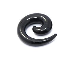 Alargador Espiral Acrílico Preto
