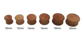 Alargador Madeira plug fechado 10mm a 20mm 1 Par