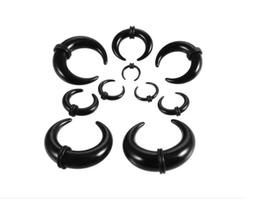 Alargador Meia Lua Acrílico Preto - 1 Unidade