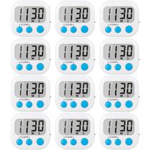 Alarme alto magnético digital Timer AOUCE, pacote com 12 unidades, branco