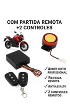 Alarme Antifurto para Moto com Partida Remota Corta Corrente Sirene Potente 2 Controles Máxima Segurança e Instalação Rápida