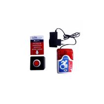 Alarme Áudio Visual Sem Fio para Acessibilidade PCD/PNE Slim