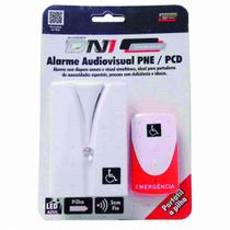 Alarme Audiovisual Monitoramento Idoso Cadeirante Pne Pcd Gravidas Aviso S.O.S Pressão Sonora 100dB