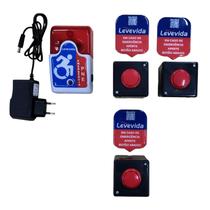 Alarme Audiovisual Slim Sem Fio PCD PNE para Acessibilidade Inclusiva e Segurança