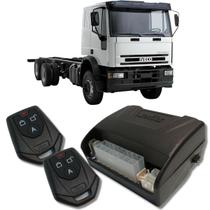 Alarme caminhões auto 12v e 24v fks fk902 2 controles linha pesada corta ignição bloqueador e trava