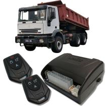 Alarme caminhões auto 12v e 24v fks fk902 2 controles linha pesada corta ignição bloqueador e trava