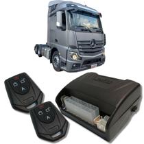 Alarme caminhões auto 12v e 24v fks fk902 2 controles linha pesada corta ignição bloqueador e trava