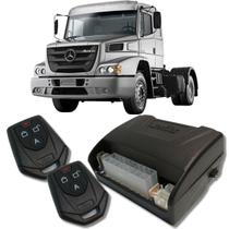 Alarme caminhões auto 12v e 24v fks fk902 2 controles linha pesada corta ignição bloqueador e trava