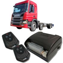 Alarme caminhões auto 12v e 24v fks fk902 2 controles linha pesada corta ignição bloqueador e trava