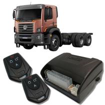 Alarme caminhões auto 12v e 24v fks fk902 2 controles linha pesada corta ignição bloqueador e trava