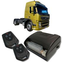 Alarme caminhões auto 12v e 24v fks fk902 2 controles linha pesada corta ignição bloqueador e trava